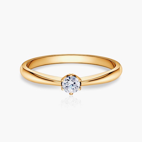 Pierścionek zaręczynowy SAVICKI: złoty, diament